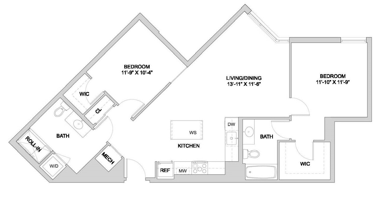 Floor Plan - 2 Bed_2 Bath-A1_2BR_SE_Ansi A