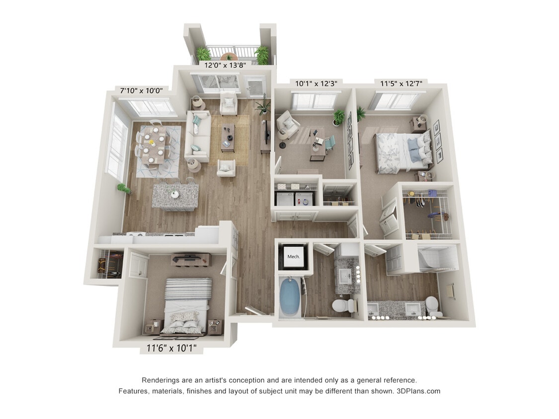 Floor Plan - Three Bedroom B