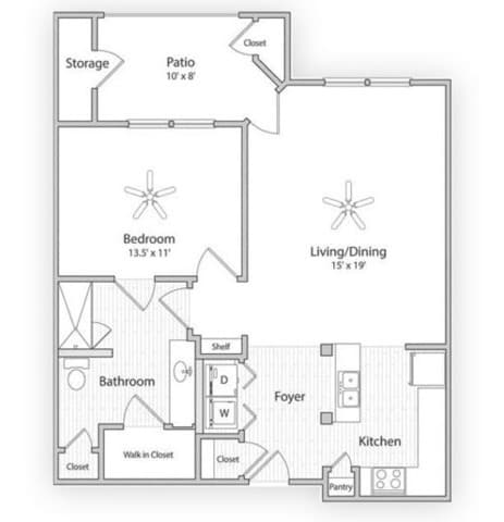 AFWA3 | 1x1 | 851 sq ft - AFWA3