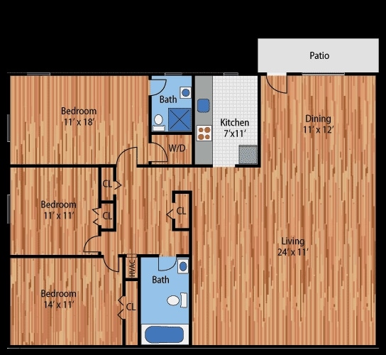 3BR/2BA - 3B2B