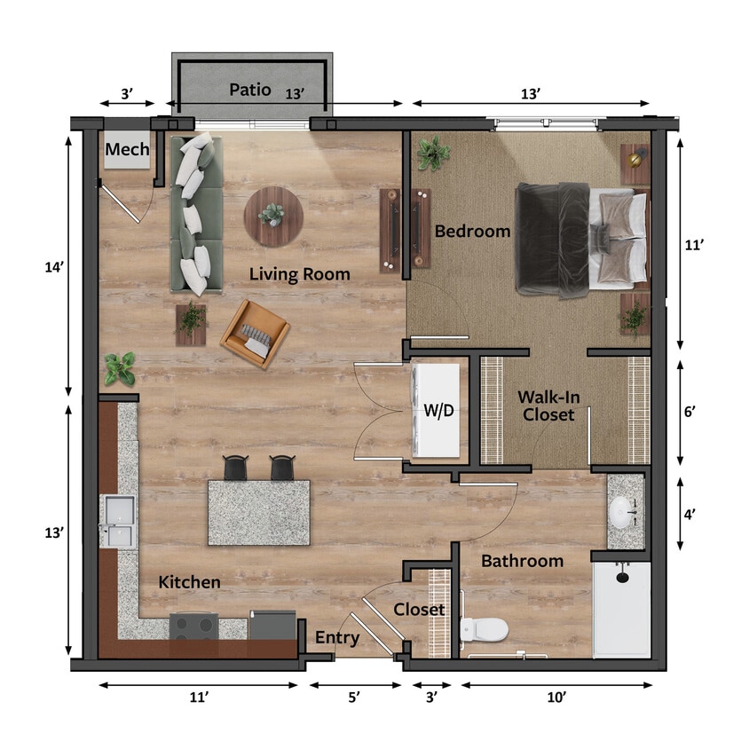 Floor Plan - Queen Anne's Lace (C) - ADA