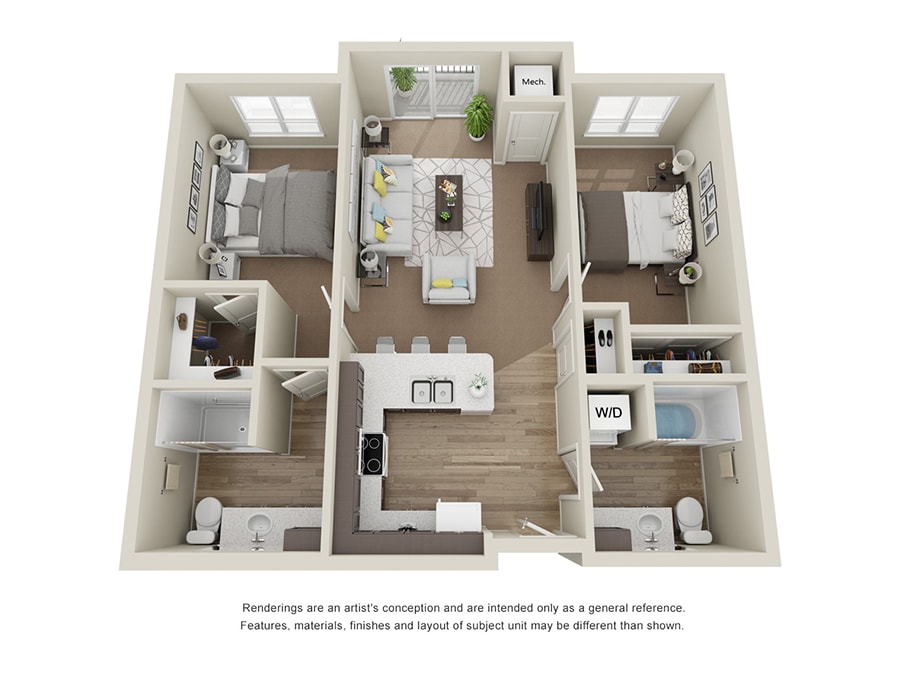 Floor Plan - 2x2 -D2.0