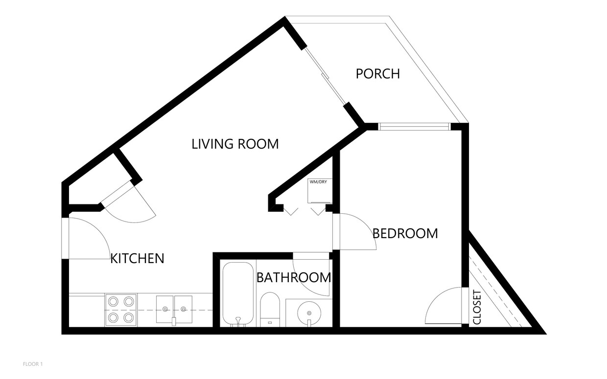 Floor Plan - Breckenridge 1X1 580