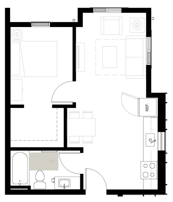 Floor Plan - One-Bedroom