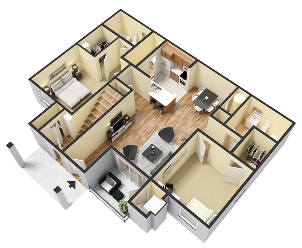 Floor Plan - Colechester - Two Bed Two Bath