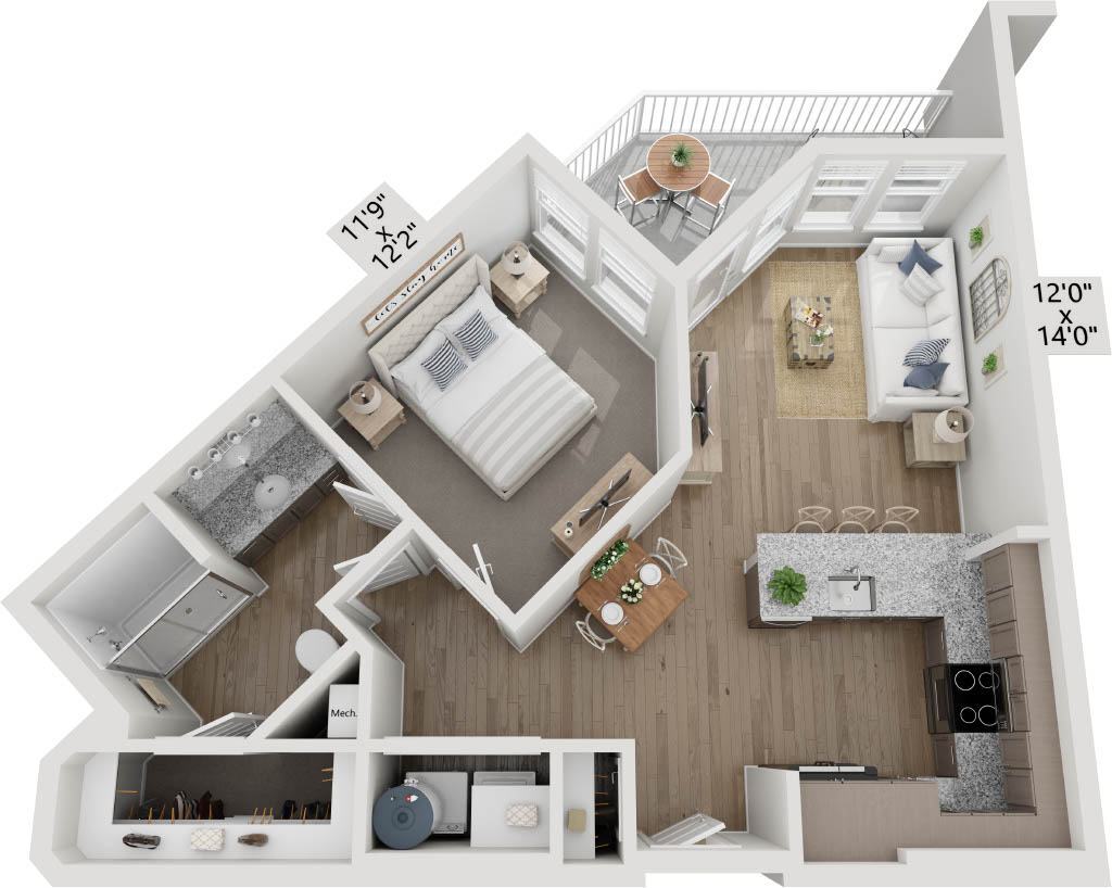 Floor Plan - A2 - Jade