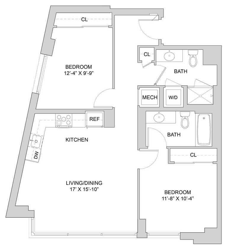 Floor Plan - 2 Bed_2 Bath-A3_2BR_E