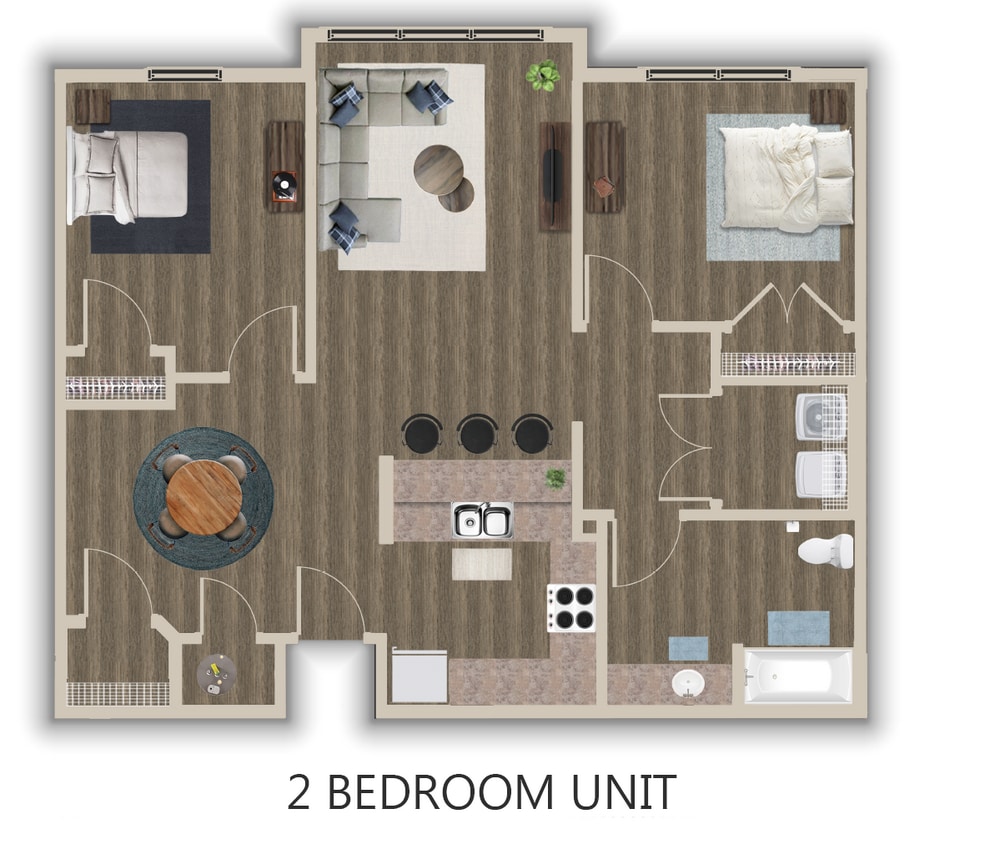 Floor Plan - 2 Bdrm