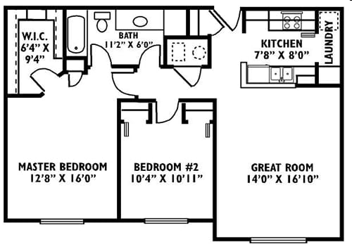 2BR/1BA - 1 Bed 1 Bath