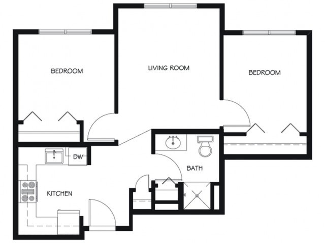 Floor plans are artist’s rendering. All dimensions are approximate. Actual product and specifications may vary in dimension or detail. Not all features are available in every apartment. Prices and availability are subject to change. - B8