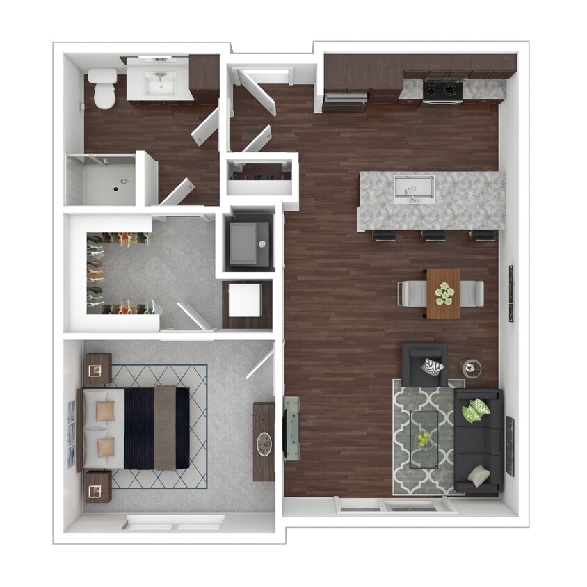 Floor Plan - 1 Bedroom