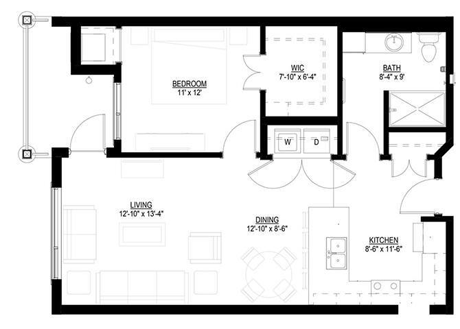 Floor Plan - One Bedroom A