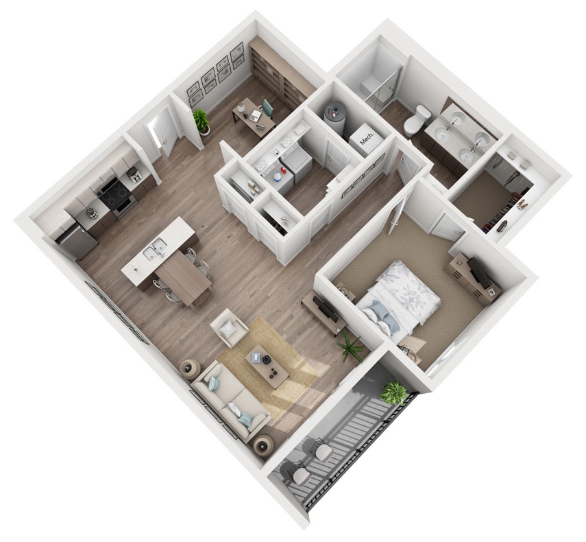 Plan-Dolce-A9.jpg - One Bedroom