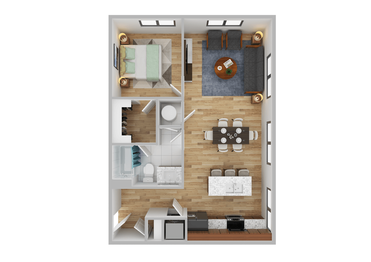 Floor Plan - One Bedroom 