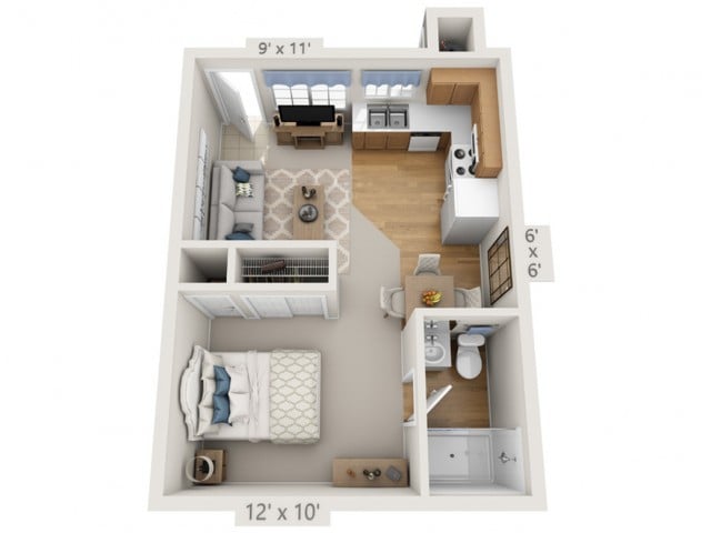 Floor plans are artist’s rendering. All dimensions are approximate. Actual product and specifications may vary in dimension or detail. Not all features are available in every apartment. Prices and availability are subject to change. - Presley