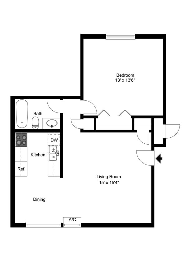 Floor Plan - HA-1x1(623)