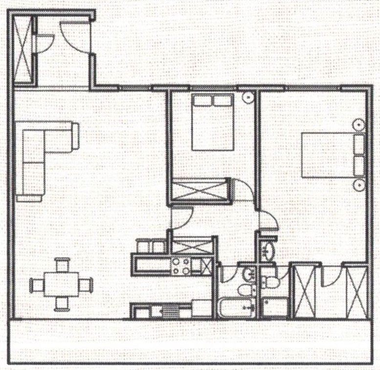 Floor Plan - 2 Bed 2 Bath