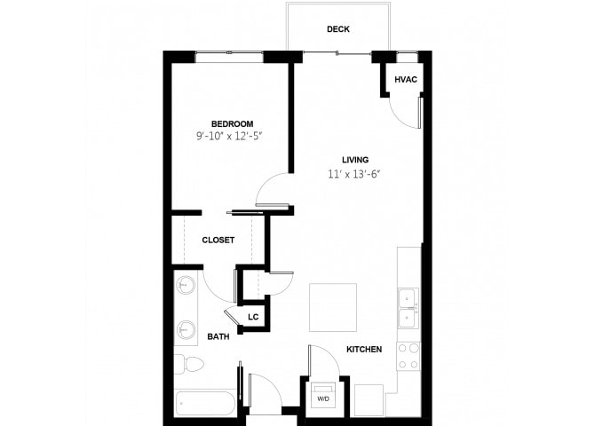 Floor Plan - One Bedroom 3