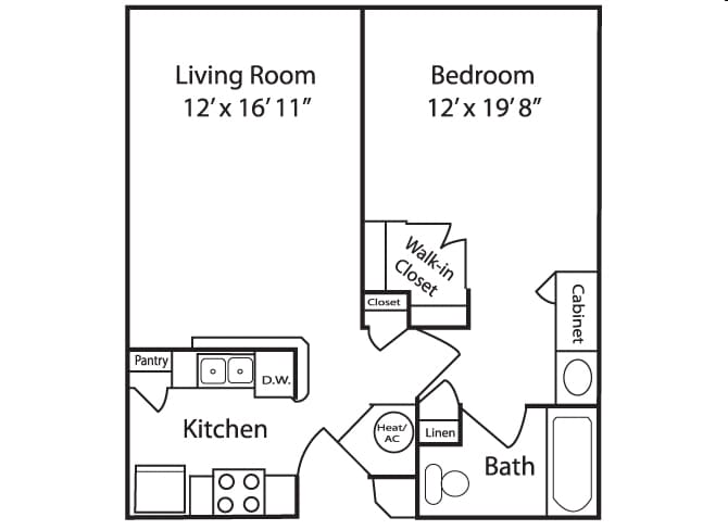 1BR/1BA - 1 Bed/1 Bath