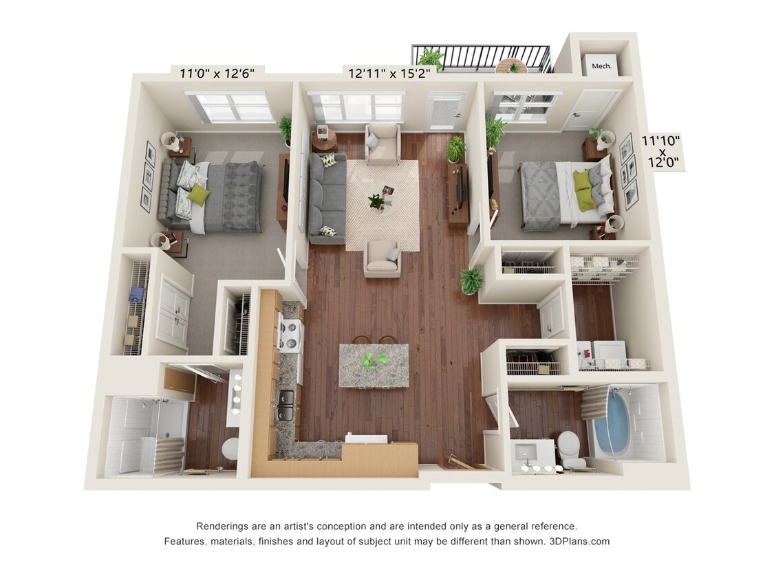Floor Plan - Two Bedroom - B