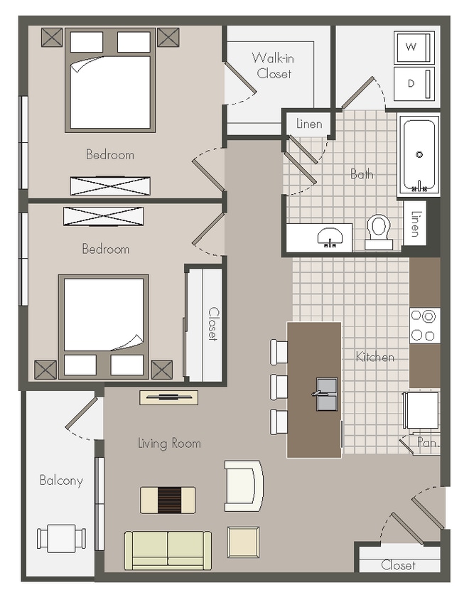 Floor Plan - 2 Bedroom