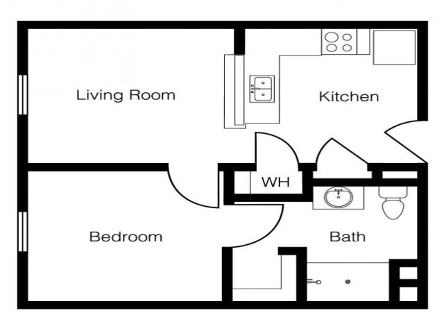 1 Bedroom Floor Plan - 1 Bedroom  3rd Floor