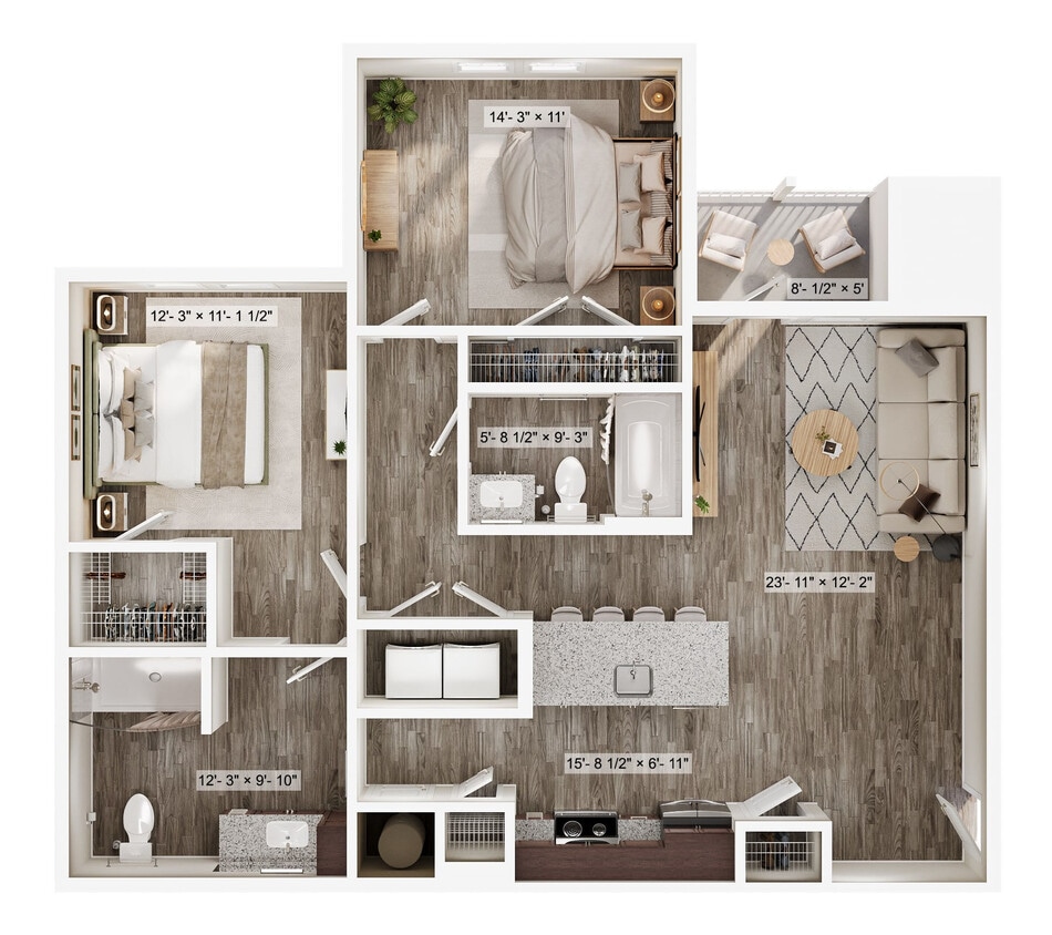 Floor Plan - 2x2 Tradition ACC