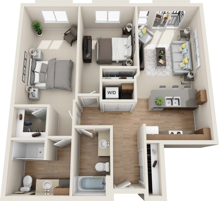 Floor Plan - 2x2 - D1