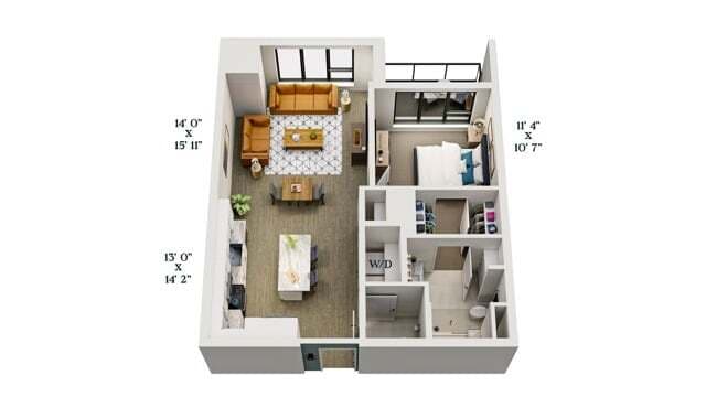 B7 | 1x1.5 | 780 sq ft - B7