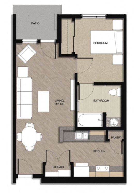 Floor Plan - 1 Bedroom Type A