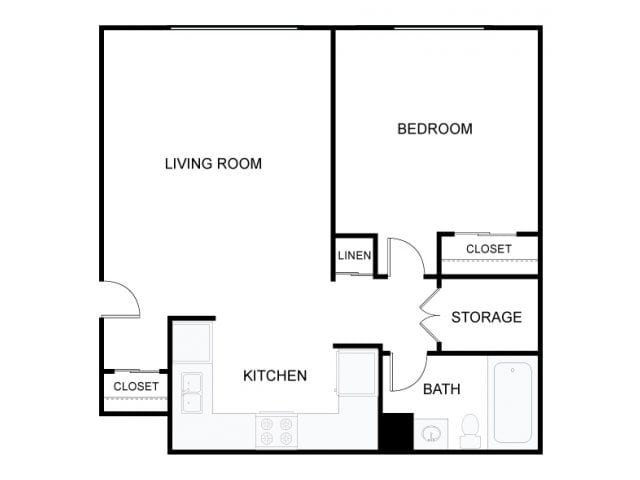 Floor Plan - 1BR - 30% of Gross Income