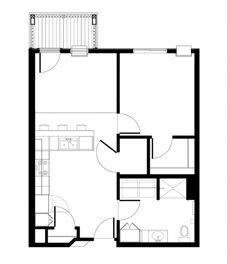 Floor Plan - One Bedroom