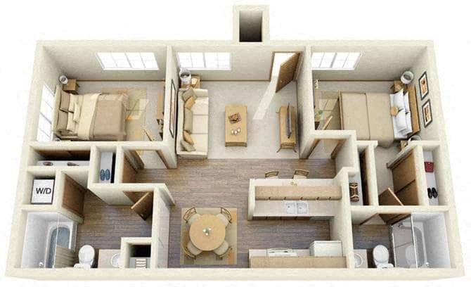 Floor Plan - Two Bedroom