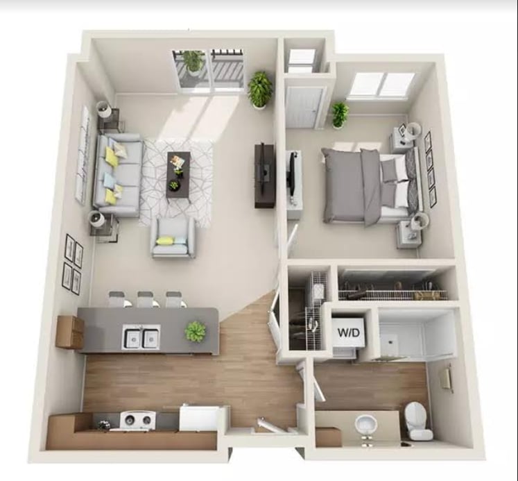 Floor Plan - 1x1 - B1.2