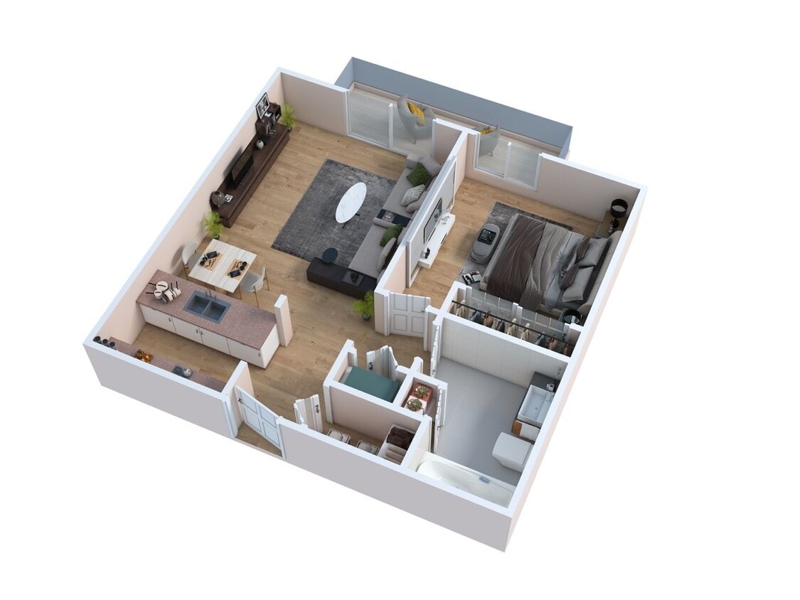 Floor Plan - One Bedroom - A