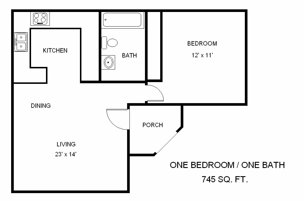 Floor Plan - One Bedroom