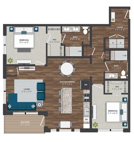 C9 | 2x2 | 1254 sq ft - C9