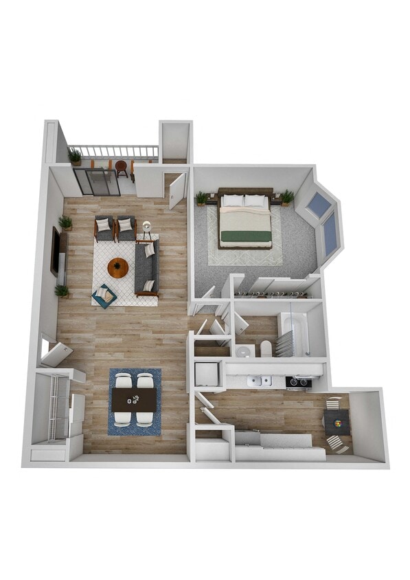 Floor Plan - Renovated One Bedroom