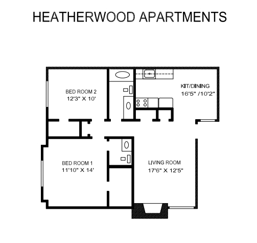 2BR/1.5BA - Two Bedroom