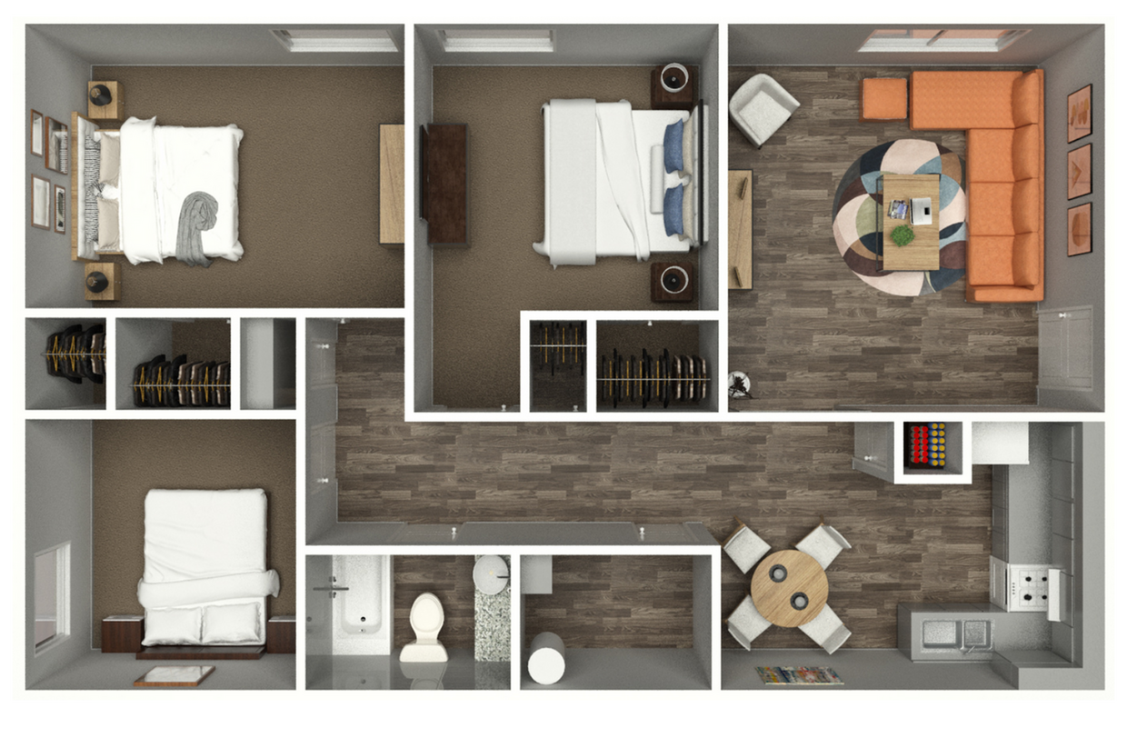 3 bedroom 1 bathroom - 3 Bedroom