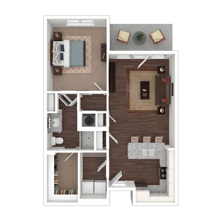 Floor Plan - 1 Bedroom Traditional