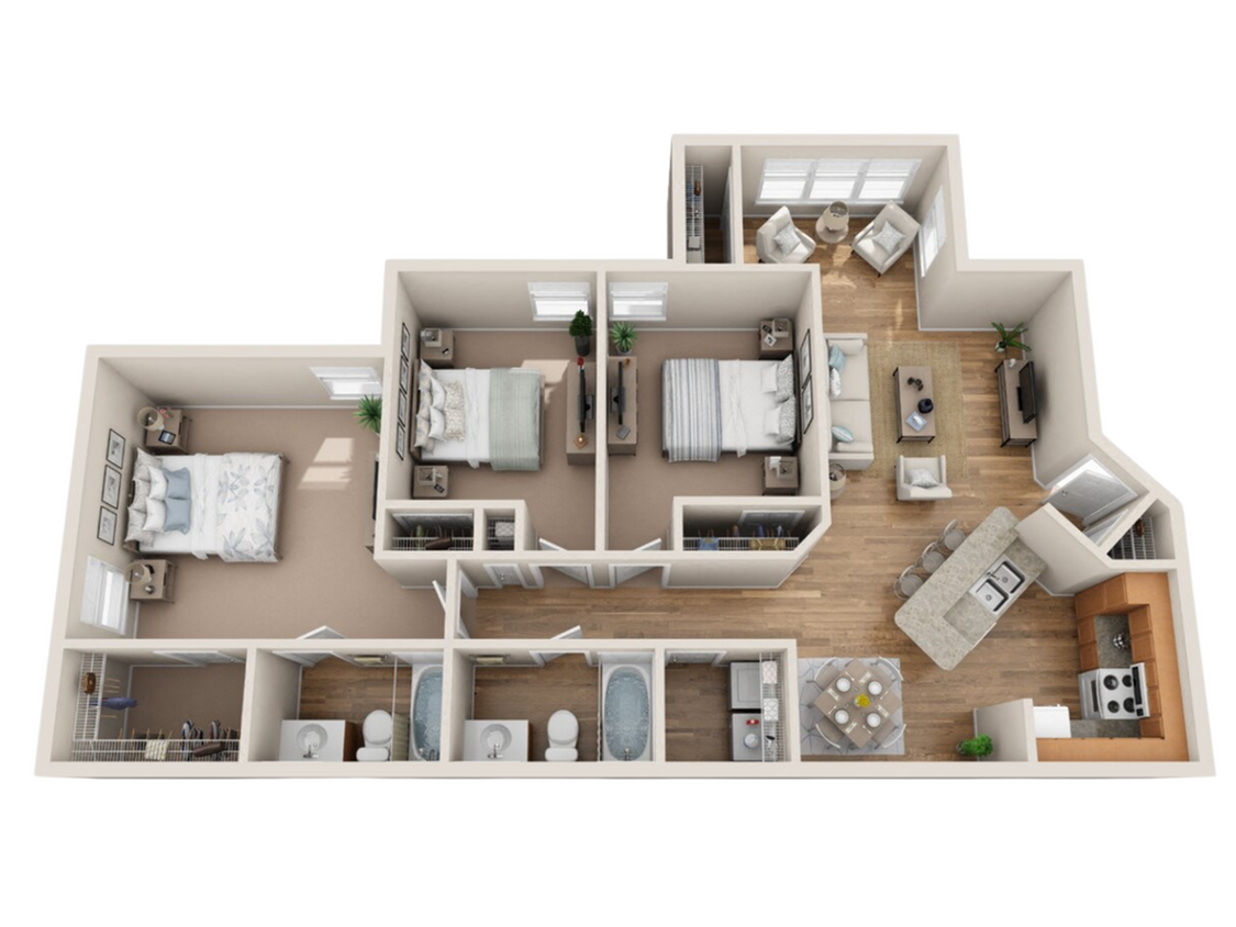 3 bedroom 2 bathroom - 3 Bedroom 2 Bath 1282