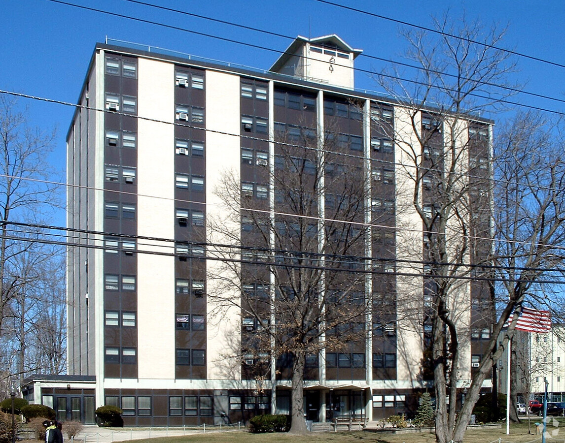 View from the southwest - Harry Berkie Gardens Apartments