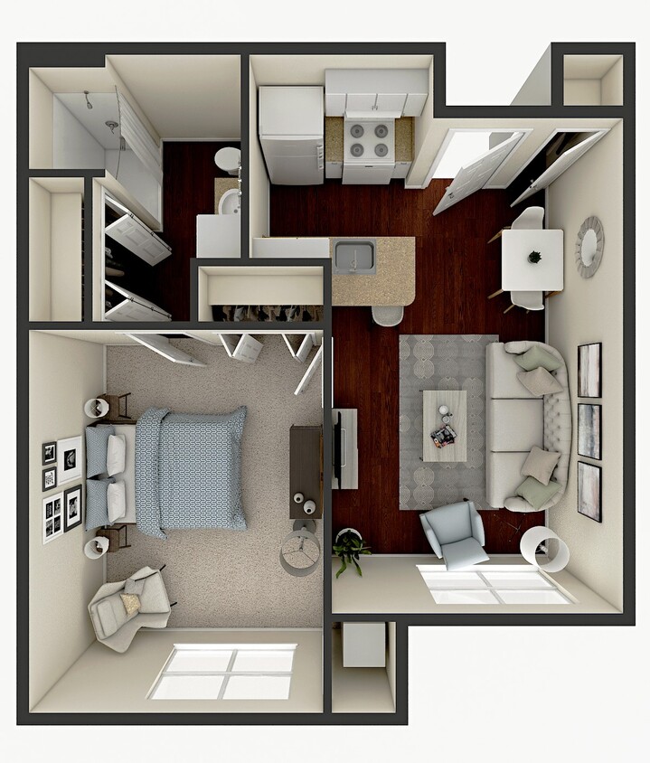 Floor Plan - 1BR / 1BA