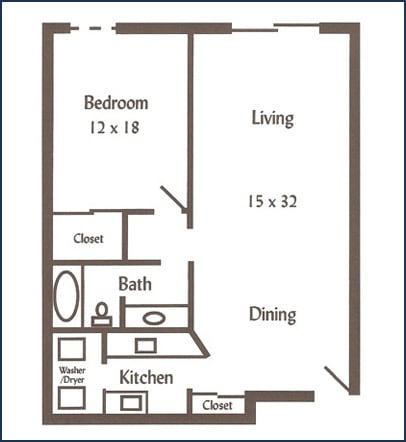 1BR/1BA - A1