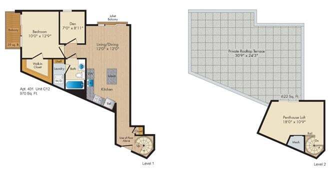 Floor Plan - Style C12 Penthouse Den