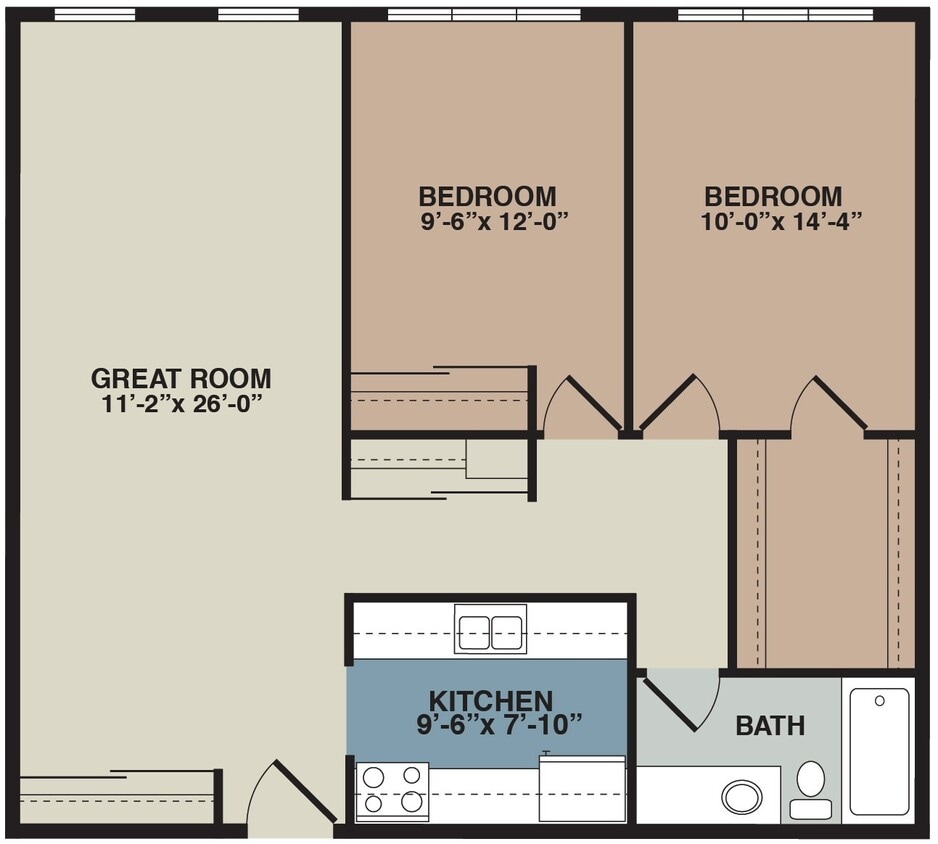 Floor Plan - 2A - 2 Bedroom