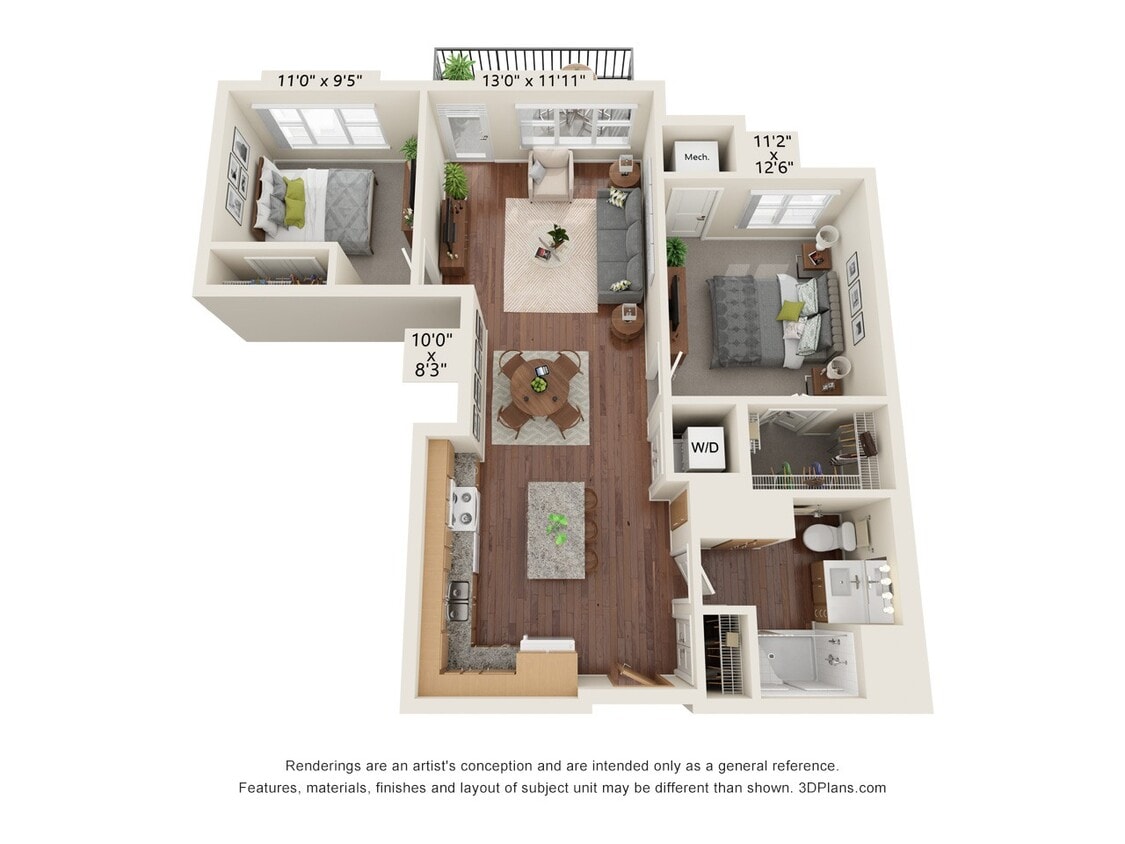 Floor Plan - Two Bedroom - A