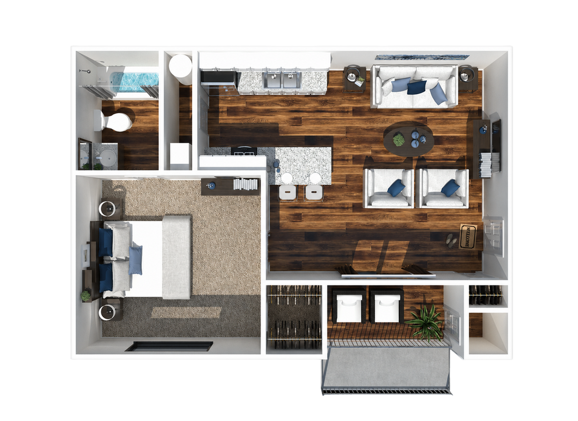 1 Bedroom 1 Bathroom - White Birch