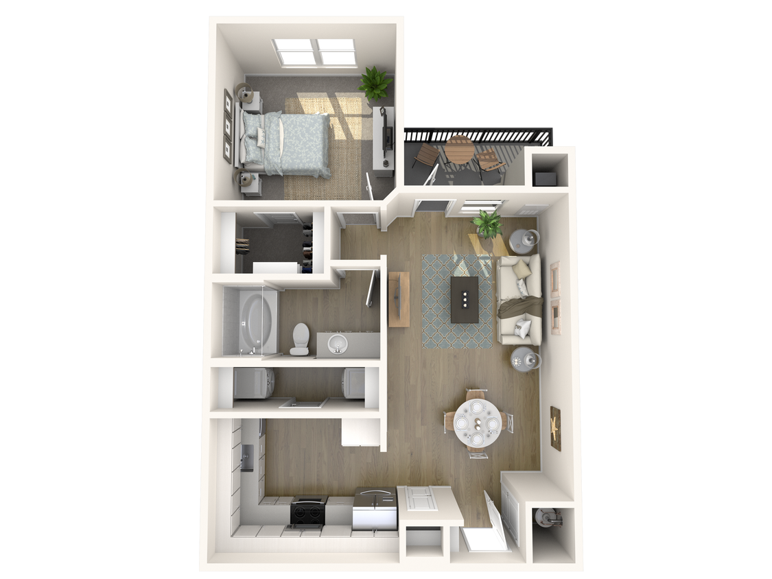 A1-A | 1x1 | 753 sq ft - A1-A